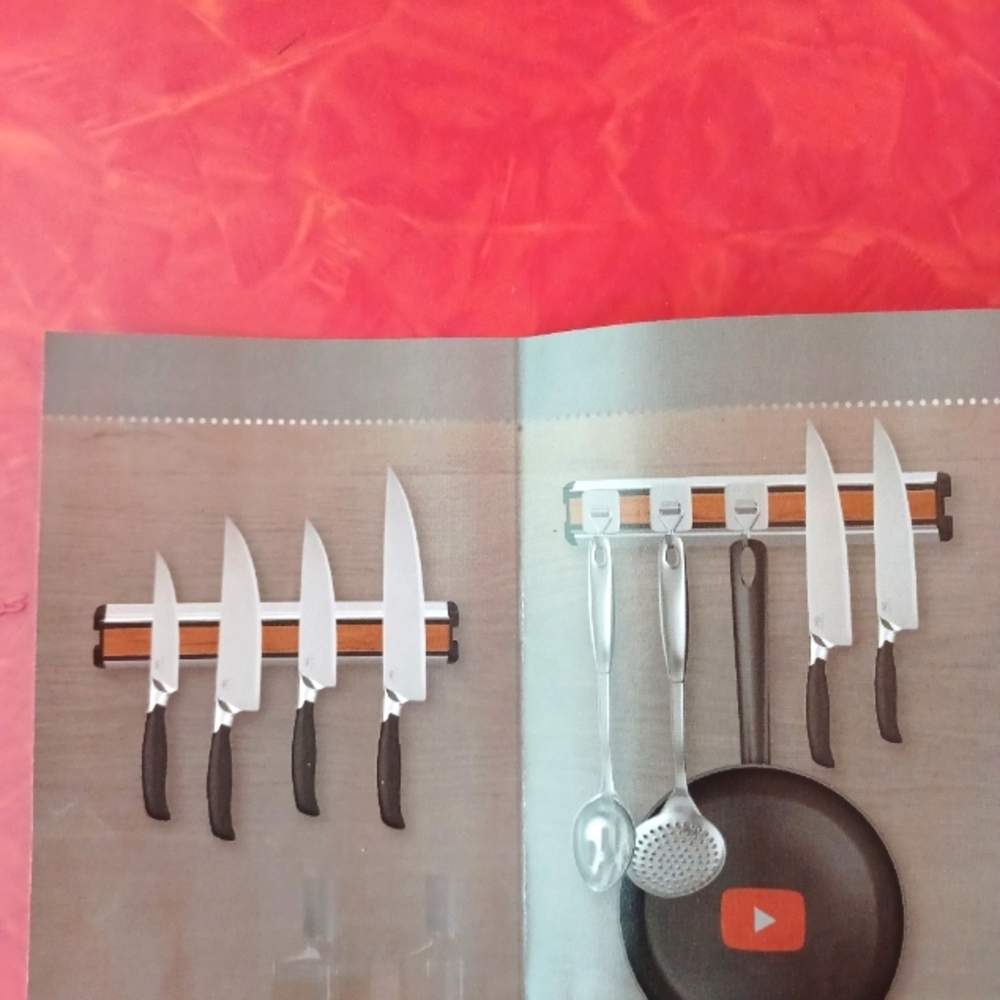 Magnetic knife and utensil hanger